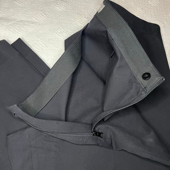 Everlane Curvy Side Zip Black Trousers Women’s Plus Size 20 Elastic Waistband - Picture 7 of 12